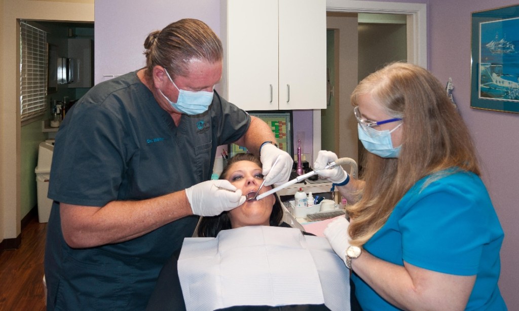 working on a patient