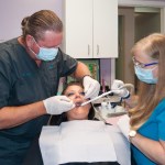 working on a patient