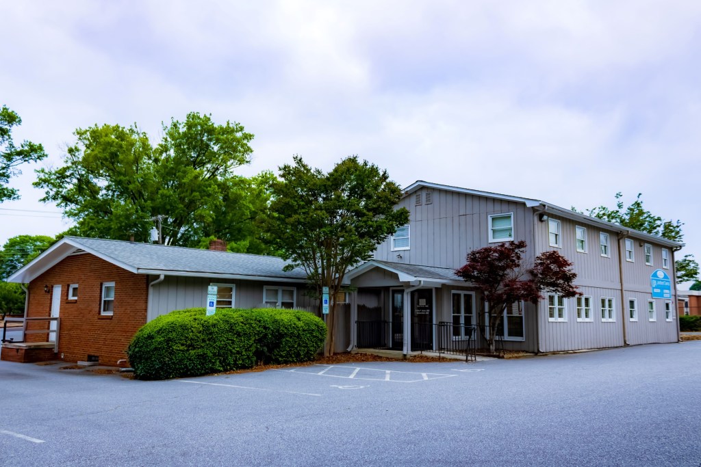 Dental office building viewed from the parking lot