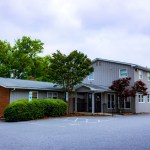 Dental office building viewed from the parking lot