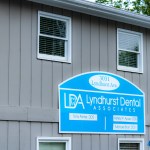 Exterior sign on the dental office building