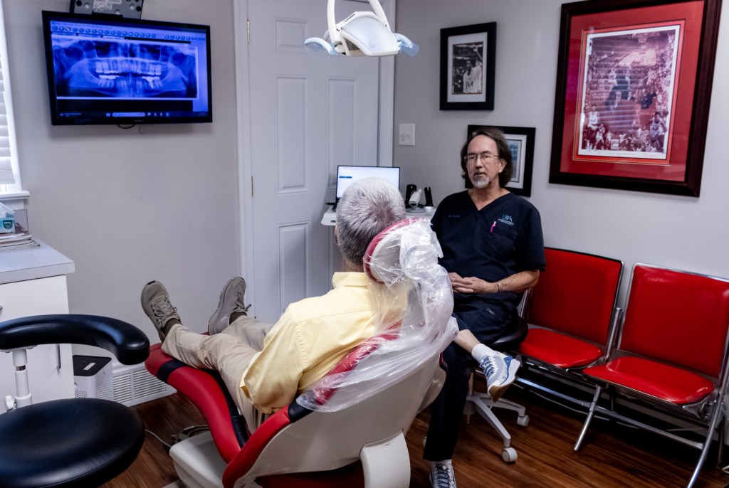 Dr. Porter inside the dental office